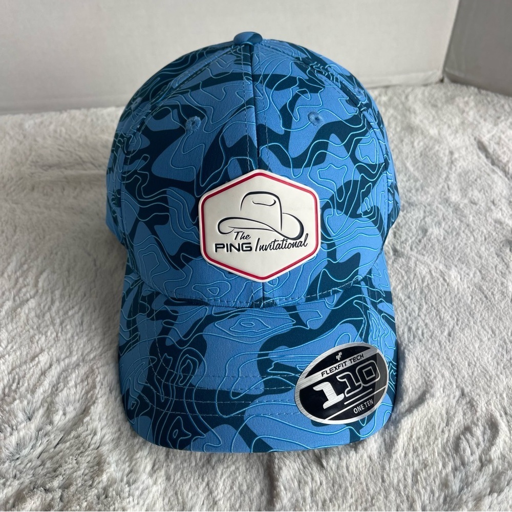 Ping Blue Patterned Golf Cap Rare And New